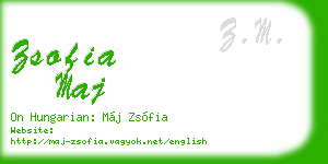 zsofia maj business card