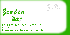 zsofia maj business card